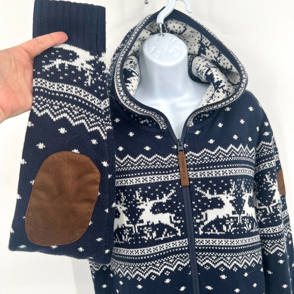 One Piece Norwegian‎ Holidays Are Coming Fair Isle Jumpsuit Onesie Nordic Skiing - Picture 3 of 13